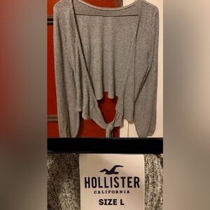 Hollister size L tied ( open ) cardigan, crop style